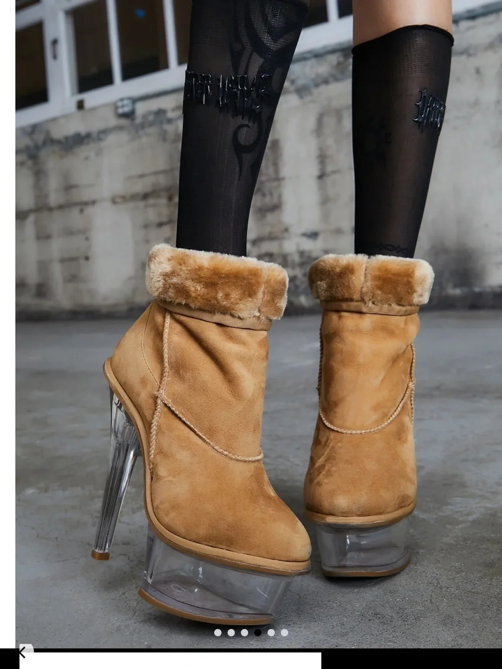 Dolls Kill tan suede